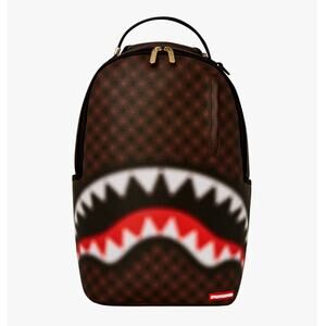 Sprayground Men's Brown Sharks In Paris Blur Effect Backpack
